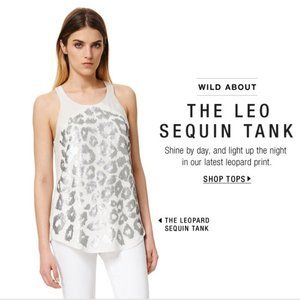 Rebecca Taylor Leo Silk Sequin Sleeveless Top, NWT